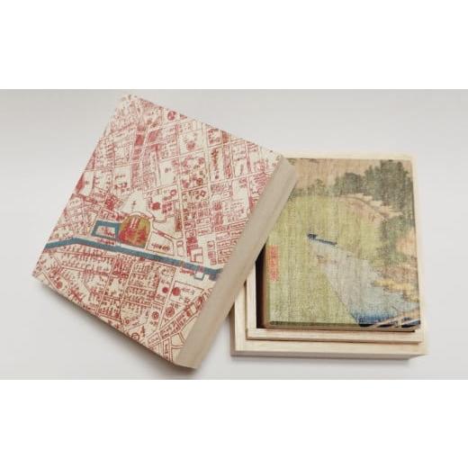 ふるさと納税 木工品・竹工品 東京都 台東区 桐箱(二重箱) 名所江戸水景 (7)昌平橋聖堂 神田川 1ケ (カラー:ピンク) ピンク