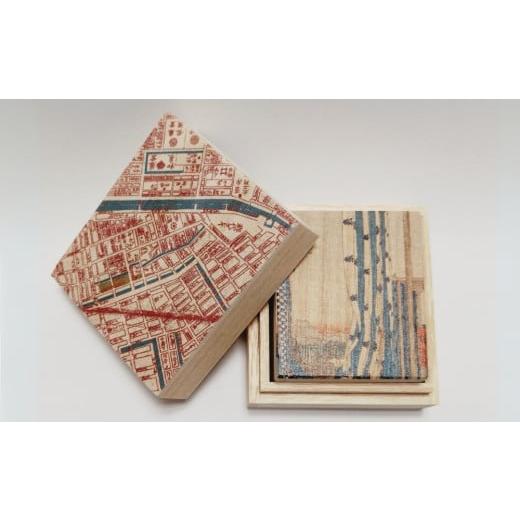 ふるさと納税 木工品・竹工品 東京都 台東区 桐箱(二重箱) 名所江戸水景 (8)神田紺屋町 1ケ (カラー:ピンク) ピンク