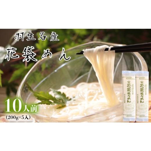 ふるさと納税 そうめん 埼玉県 羽生市 そうめん 素麺 10人前 ( 200g × 5 入 ) 常温 明治六年創業 武州羽生名産 花袋そうめん 麺 にゅうめん 家庭用 大容量 中…
