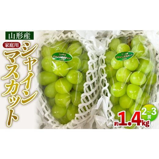 ふるさと納税 ぶどう マスカット 山形県 山形市 家庭用 シャインマスカット 約1.4kg 2〜3房 令和8年産先行予約 FS25-587 くだもの 果物 フルーツ 山形 山形県…