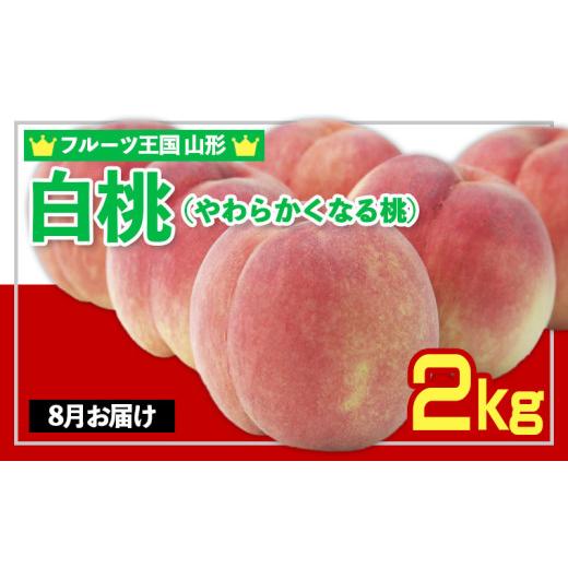 ふるさと納税 もも 山形県 山形市  フルーツ王国山形 白桃 秀品 2kg やわらかくなる桃 8月お届け FZ26-810の画像