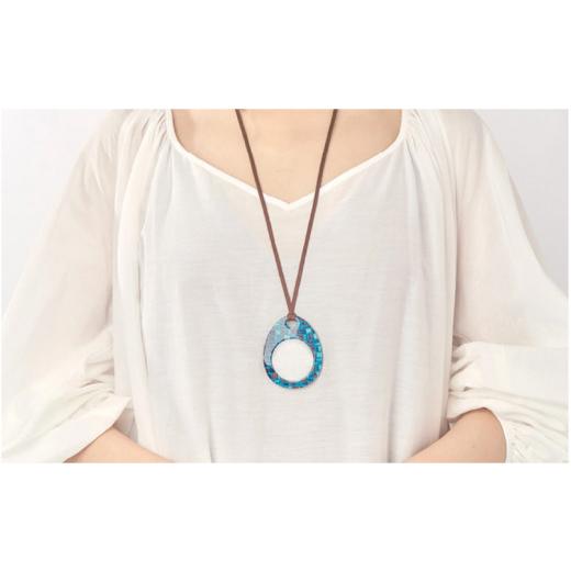 ふるさと納税 伝統技術 福井県 鯖江市  KISSO Pendant Loupe_egA マリンブルー C-01711i ／ 母の日 ギフト プレゼント おしゃれ ルーペ 拡大鏡 ペンダント ネ…_3