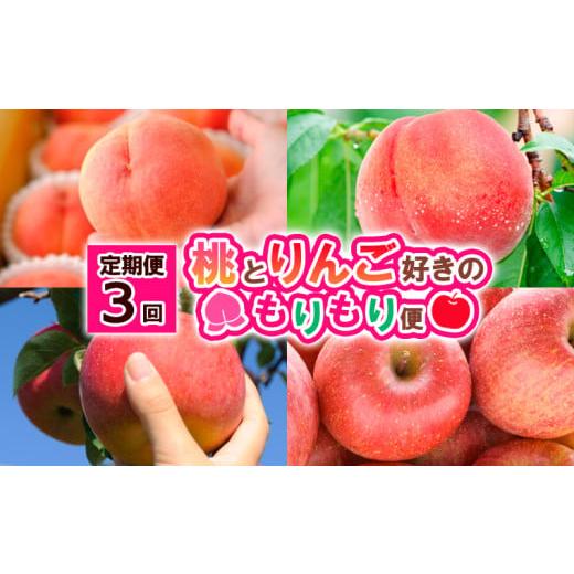 ふるさと納税 もも 山形県 山形市 定期便3回 桃とりんご好きのもりもり便 令和8年産先行予約 FS25-629 くだもの 果物 フルーツ 山形 山形県 山形市 2026年産