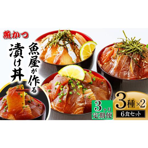ふるさと納税 魚貝類 山口県 宇部市 3ヶ月 定期便 漬け丼 3種×2パック 計6食セット | 漬け丼 定期便 海鮮 惣菜 冷凍 真空パック 小分け 海鮮丼 海鮮セット …