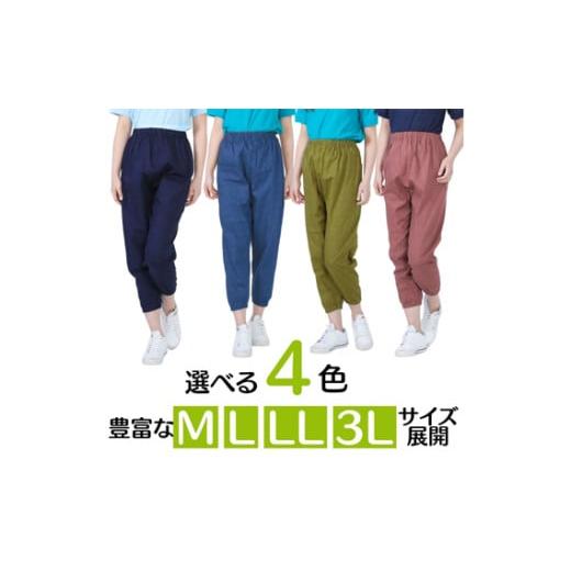 ふるさと納税 服 女 広島県 府中市 広島米寿記念品選定 もんぺ4色セット レディース（和風無地綿100％） Lサイズ ／ シニア レディース 女性用 ズボン 綿 涼…_2