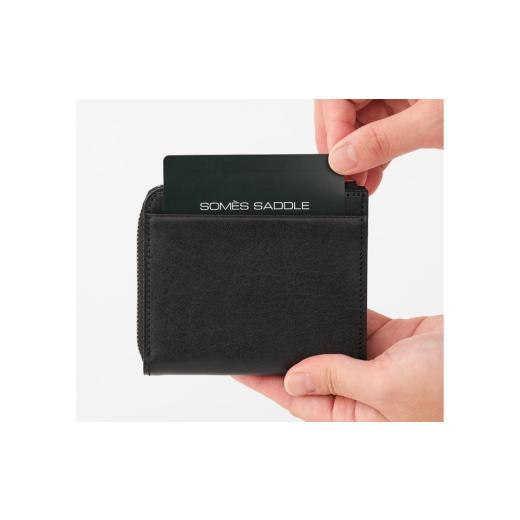 ふるさと納税 財布 北海道 砂川市 SOMES 財布 ミニウォレット （ブラック）HE-05 ソメスサドル 北海道 砂川市 12260811-b ソメス さいふ サイフ ウォレット ミ…の画像