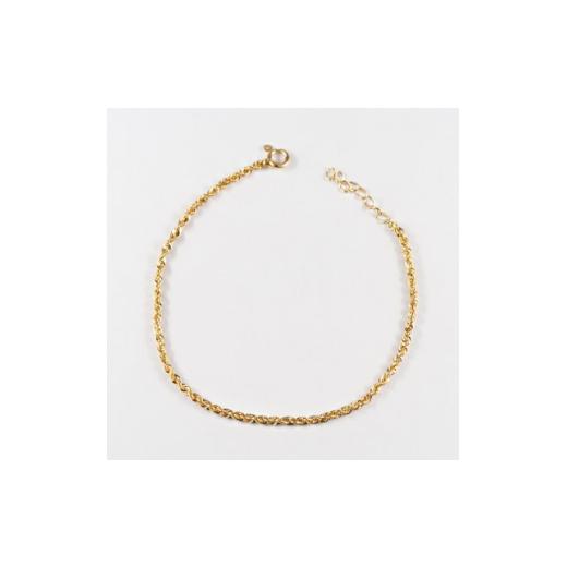 ふるさと納税 アクセサリー ブレスレット 山梨県 -  山梨県 ジュエリー K18 shiny rope／シャイニーロープ ブレスレット_K18 ゴールド ブレスレット ジュエリ…の画像