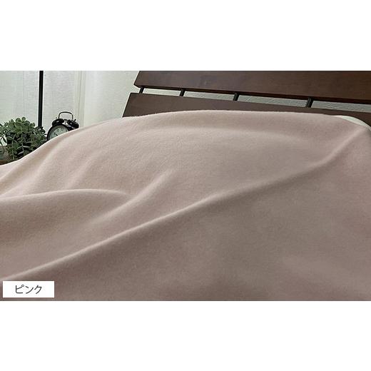 ふるさと納税 タオル・寝具 毛布 大阪府 泉大津市 ベージュ 洗える　ウール／綿　リバーシブル毛布　シングル　NWC-8 ベージュ_3