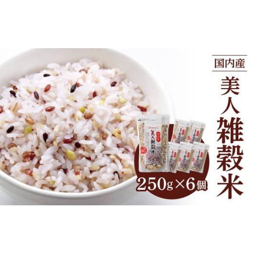 ふるさと納税 雑穀 福岡県 久留米市 国内産 美人雑穀米 250g×6個 計1500g_Gr009 1回お届け