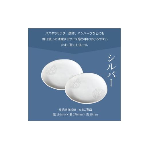 ふるさと納税 陶磁器・漆器・ガラス 熊本県 天草市 S026-129_天草 高浜焼 たまご型皿 シルバー2枚 シルバー2枚の画像