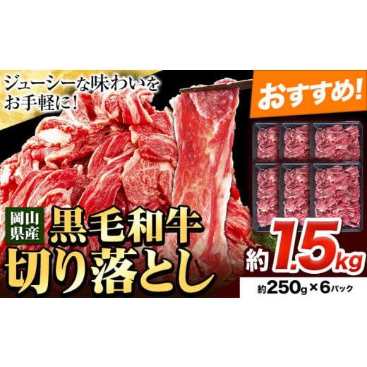 ふるさと納税 牛肉 岡山県 笠岡市 牛肉 切り落とし 牛肉 訳あり 小分け 選べる内容量 約1.5kg 約250g×6パック[30日以内に出荷予定(土日祝除く)]岡山県産 岡…