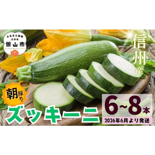 ふるさと納税 野菜類 長野県 飯山市 生産者直送 朝採り 新鮮ズッキーニ 約6〜8本 [出荷時期:2026年6月中旬頃〜]岸田農園|長野県 飯山市 信州 新鮮 直送 …