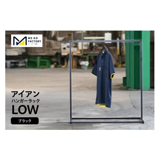 ふるさと納税 雑貨・日用品 インテリア 愛知県 知立市 アイアンハンガーラックLOW(ブラック)(2156) ブラック