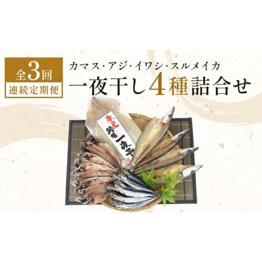 ふるさと納税 干物 カマス 富山県 氷見市 連続3回 一夜干し4種詰合せ定期便[カマス・アジ・イワシ・スルメイカ] 連続3回