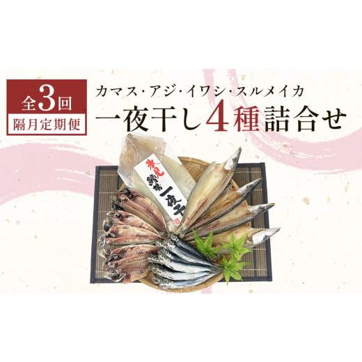 ふるさと納税 干物 カマス 富山県 氷見市 隔月3回 一夜干し4種詰合せ定期便[カマス・アジ・イワシ・スルメイカ] 隔月3回