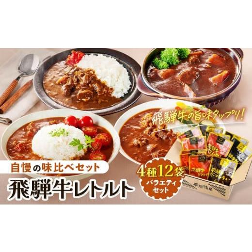 ふるさと納税 加工品等 レトルト 岐阜県 高山市 1月発送 訳あり 飛騨牛レトルト4種12袋 バラエティセット 飛騨牛 肉 牛 カレー ビーフカレー トマトカレー…