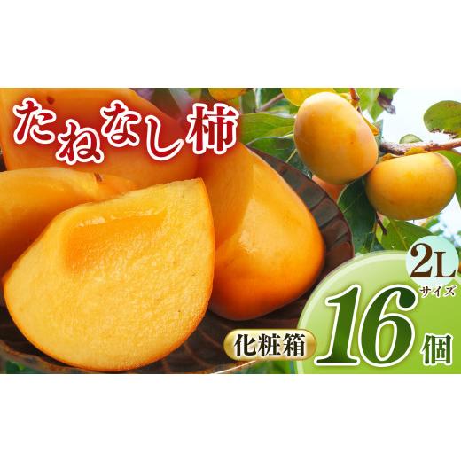 ふるさと納税 果物類 柿 奈良県 五條市 化粧箱 たねなし あわせ柿 2Lサイズ 16個入 | フルーツ くだもの 果物 柿 かき カキ スイーツ おやつ お菓子 手土産 …