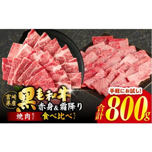 ふるさと納税 牛肉 ロース 宮崎県 都農町 令和8年6月発送 肉質等級4等級以上 黒毛和牛(赤身&amp;霜降り)焼肉食べ比べセット 合計800g 肉 牛 牛肉 おかず 国産…