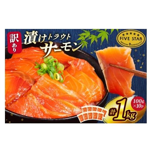 ふるさと納税 魚貝類 サーモン 宮城県 気仙沼市 FIVE STAR ブランド 訳あり サーモン トラウト 漬け 総重量 1kg 100g×10p カネダイ 宮城県 気仙沼市 20565453… | 