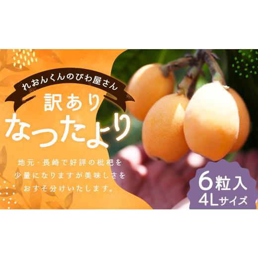 ふるさと納税 果物類 びわ 長崎県 長崎市 訳あり 長崎産 茂木びわ「なつたより」4L(6粒入り) 2026年5月上旬〜6月下旬迄発送予定 / びわ 枇杷 果物 フルー…