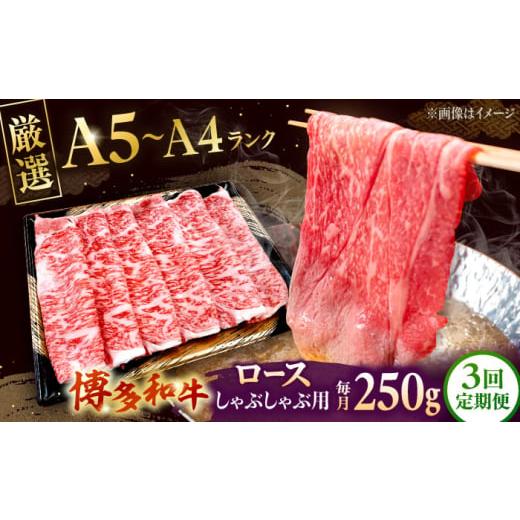 ふるさと納税 牛肉 ロース 福岡県 桂川町 全3回定期便 数量限定 博多和牛 ロース しゃぶしゃぶ用 250g 牛肉 博多 和牛 極上 バーベキュー ブランド 国産 高級…