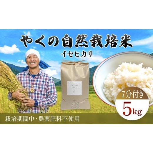 ふるさと納税 米 京都府 福知山市 令和8年産先行予約 やくの自然栽培米 イセヒカリ 5kg 精米 (7分づき) / 自然栽培米 自然栽培 こめ コメ 米 白米 精米 イ…