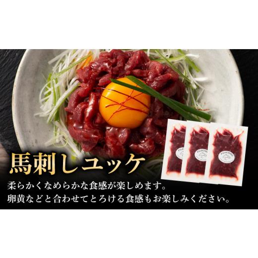 ふるさと納税 馬肉 熊本県 菊陽町  全12回定期便 フジチク 国産馬刺し と ユッケのセット 計約310g ／ 馬肉 馬刺し 赤身 ばさし バサシ馬刺し 馬刺 赤身 馬刺 …の画像