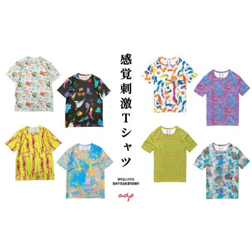 ふるさと納税 服 男 東京都 墨田区 Tシャツ 感覚刺激Tシャツ 08AKAAO 洋服 ファッション 総柄Tシャツ プレゼント 手書き 絵画 アート作品 通気性 柔軟性 日本…
