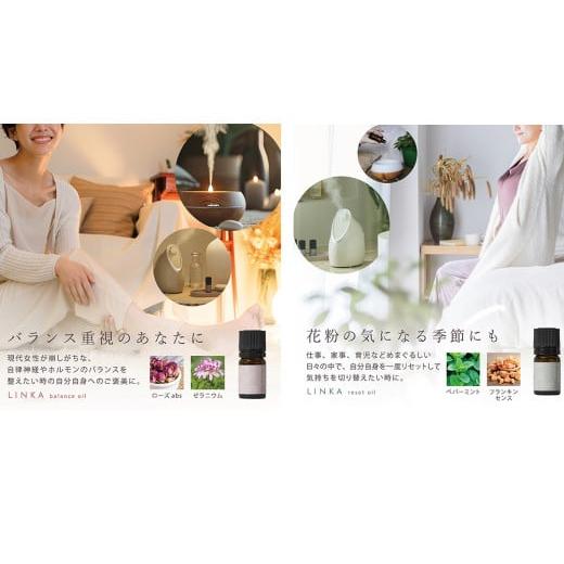 ふるさと納税 美容 茨城県 つくばみらい市 LINKA イオン フェイス スチーマー ＋ アロマオイル 2種セット 美顔器 美容 リンカ アロマ 癒し リラックス エステ …の画像