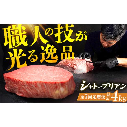 ふるさと納税 牛肉 ヒレ 福岡県 広川町  5回定期便 博多和牛シャトーブリアン 200g×4枚 広川町 ／ 久田精肉店株式会社 AFBV094_1