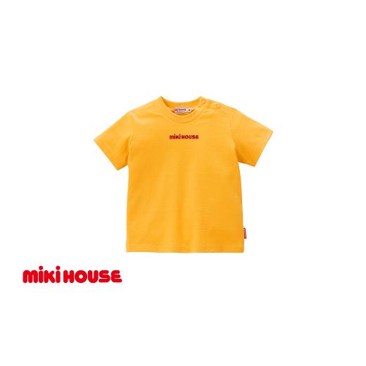 ふるさと納税 服 子ども 兵庫県 朝来市 ミキハウス 丸ロゴ半袖Tシャツ 黄−110cm (10-5229-577) ミキハウス mikihouse 子供服 子ども服 半袖 Tシャツ シャツ…