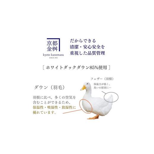 ふるさと納税 タオル・寝具 京都府 亀岡市  アイボリー 羽毛布団 シングル ホワイトダックダウン85% 本掛けLight 国産 羽毛ふとん 掛け布団 寝具 布団 日本製 …の画像