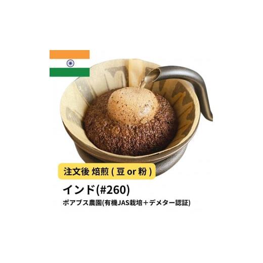 ふるさと納税 コーヒー コーヒー粉 大阪府 堺市 粉 コーヒー #260 インド ポアブス農園(有機JAS栽培+デメター認証) 310g 当日焙煎 大山珈琲 中挽き