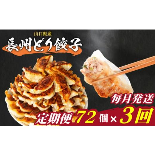 ふるさと納税 鶏肉 山口県 下関市 訳あり 長州どり餃子 3回 毎月 定期便 72個 12個×6パック 冷凍 小分け 大容量 ぎょうざ ギョウザ ギョーザ 長州どり餃子 72…