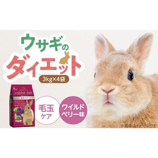 ふるさと納税 雑貨・日用品 福岡県 久留米市 ウサギのダイエット 毛玉ケア(ワイルドベリー味)3kg×4袋_ウサギのダイエット 3kg × 4袋 内容 毛玉ケア ワイル…