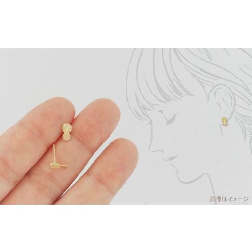 ふるさと納税 アクセサリー ピアス 福岡県 糸島市 K18 まる ピアス ダイヤタガネ 糸島市 ／ Chloroplast ／ クロロプラスト ジュエリー ALF013の画像