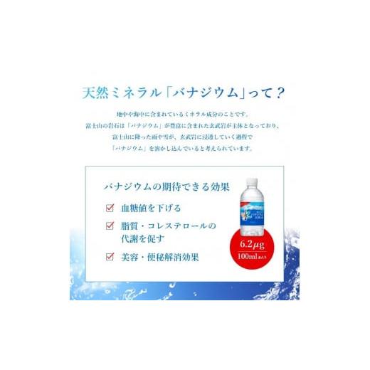 ふるさと納税 水・ミネラルウォーター 〜499mL 山梨県 富士吉田市  6か月お届け 富士山のバナジウム天然水 PET350ml×2箱(48本入り) 6回 水定期便 ミネラルウ…の画像