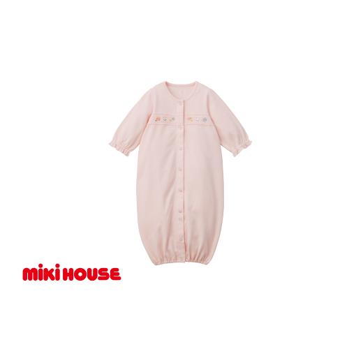 ふるさと納税 服 子ども 兵庫県 朝来市 ミキハウス どうぶつ刺繍ツーウェイオール ピンク−50〜70cm (40-2689-689) ミキハウス mikihouse 子供服 子ども服 …