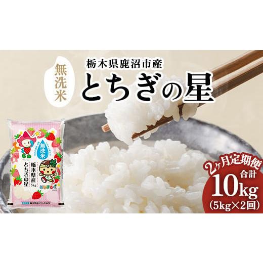 ふるさと納税 無洗米 栃木県 鹿沼市 先行予約 定期便2ヶ月 令和7年産 栃木県鹿沼市産 とちぎの星 無洗米 5kg | 水稲うるち精米 単一原料米 お米 特A 大粒 沖…