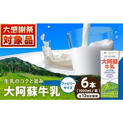 ふるさと納税 飲料類 牛乳 熊本県 合志市 全12回定期便 大阿蘇牛乳 ロングライフ 牛乳 1000ml(6本入り) 6L 成分無調整牛乳 ミルク カルシウム 1リットル 1L…
