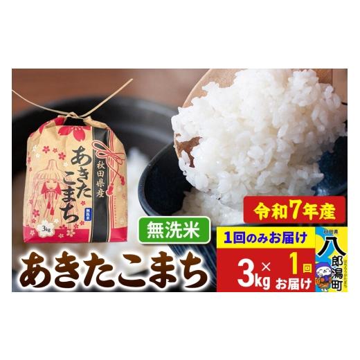 ふるさと納税 米 あきたこまち 秋田県 八郎潟町 あきたこまち 3kg×1袋 無洗米 令和7年産 秋田県産 こまちライン こまちライン あきたこまち ブランド米 お米 …