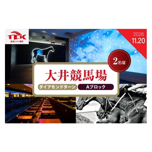 ふるさと納税 イベントやチケット等 東京都 品川区 2026年11月20日 大井競馬場指定席 ダイアモンドターン Aブロック (2名席) 体験 チケット 競馬 大井 競馬…