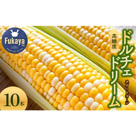 ふるさと納税 とうもろこし 埼玉県 深谷市 先行予約 6・7月出荷 農家直送 とうもろこし ドルチェドリーム 10本箱詰め