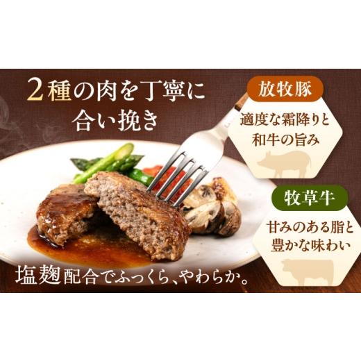 ふるさと納税 肉 ハンバーグ 北海道 厚真町  全3回定期便 馬糧牛×放牧豚 ハンバーグ 10個《厚真町》 GOODGOOD株式会社 ハンバーグ 差し上げ物 牛 豚 野生肉 …