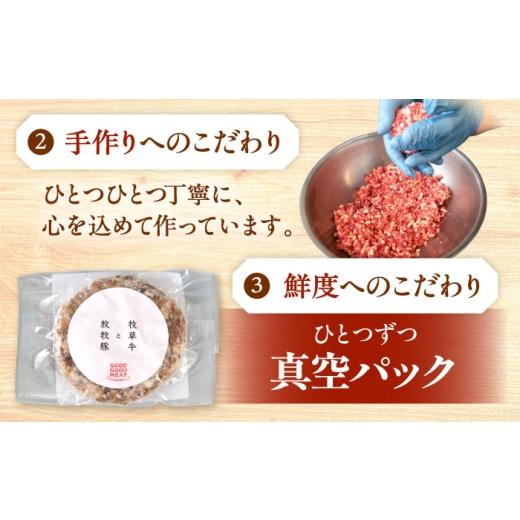 ふるさと納税 肉 ハンバーグ 北海道 厚真町  全3回定期便 馬糧牛×放牧豚 ハンバーグ 10個《厚真町》 GOODGOOD株式会社 ハンバーグ 差し上げ物 牛 豚 野生肉 …