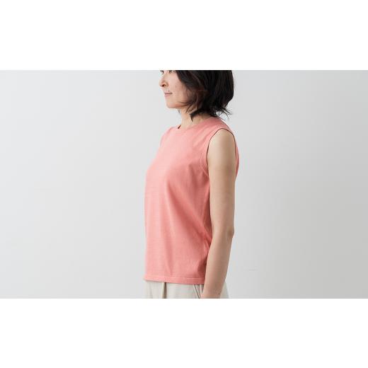 ふるさと納税 服 女 宮城県 加美町 コットン ラウンドノースリーブ　女L：40 ｜ 天然素材 春夏 レディース L（40）サイズの画像