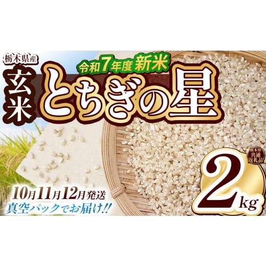 ふるさと納税 米 栃木県 下野市 栃木県共通返礼品 12月発送 数量限定 令和7年度新米 栃木県産とちぎの星(玄米真空パック) 2kg | 玄米 精米 お米 コメ とち…