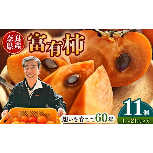 ふるさと納税 果物類 柿 奈良県 五條市 上田さんちの柿 〜想いを育てて六十年 一郎の想い詰まった 富有柿 〜 11個 ( L 〜 2L サイズ ) | フルーツ くだもの 果…