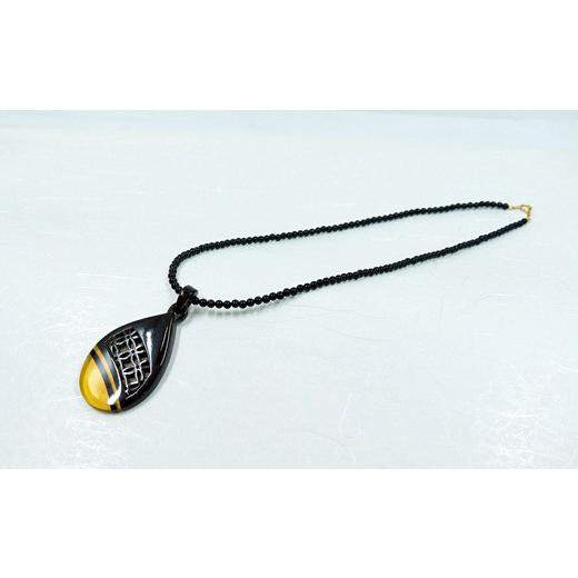 ふるさと納税 アクセサリー ネックレス 奈良県 桜井市 JIF-1. 奈良べっ甲 べっ甲継ぎ分けに七宝透かしペンダントの画像