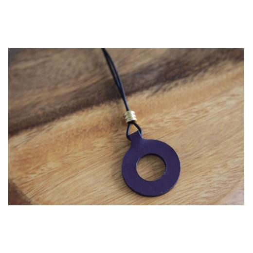 ふるさと納税 アクセサリー ネックレス 広島県 東広島市 レザーグラスホルダー(ステッチ無)紫 紫